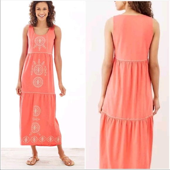 J. Jill Dresses & Skirts - ❌SOLD❌ • J Jill Coral Bohemian Maxi Dress N0
